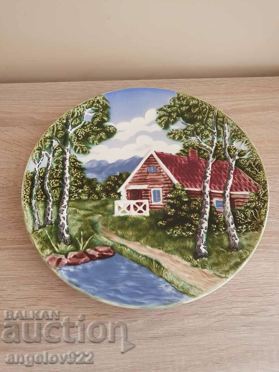 Porcelain plate wall plate MAJOLIKA