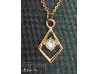 Necklace new gold-plated zircon 7