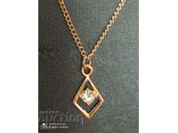 Necklace new gold-plated zircon 8