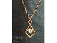 Necklace new gold-plated zircon 9