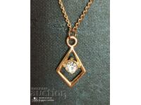 Necklace new gold-plated zircon 10