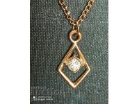 Necklace new gold-plated zircon 12