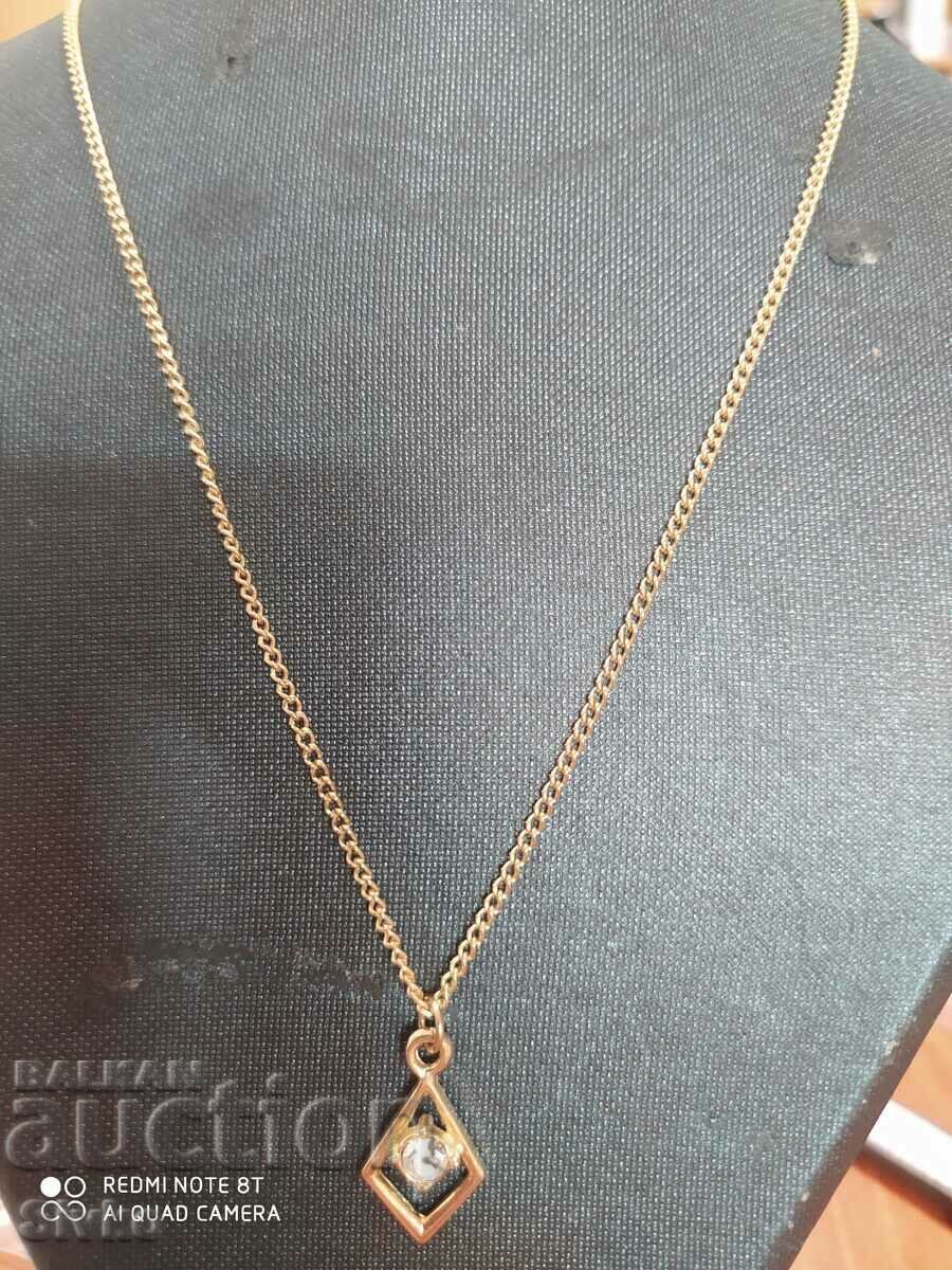 Necklace new gold-plated zircon 13 with price 0.79 BGN | € 0.40