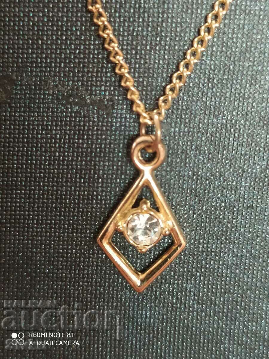 Necklace new gold-plated zircon 13