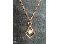Necklace new gold-plated zircon 14