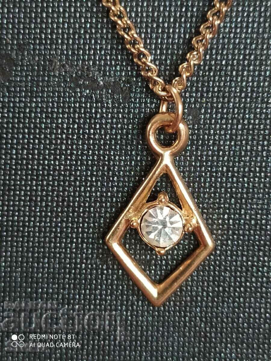 Necklace new gold-plated zircon 15