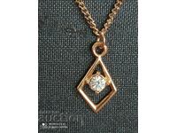 Necklace new gold-plated zircon 15