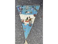 Old pennant with badges sign enamel BLRS, BCHK