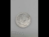 Монета.20 цента.1985г.Южна Африка
