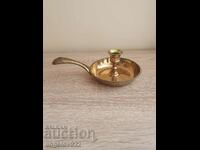 Solid bronze Scandia candle holder