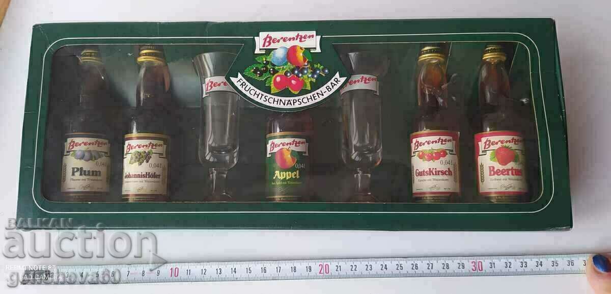 A selection of fruit liqueurs, "Berentzen" in a box with price 30.00 BGN | € 15.34