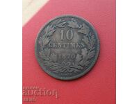 Luxembourg-10 cents 1870
