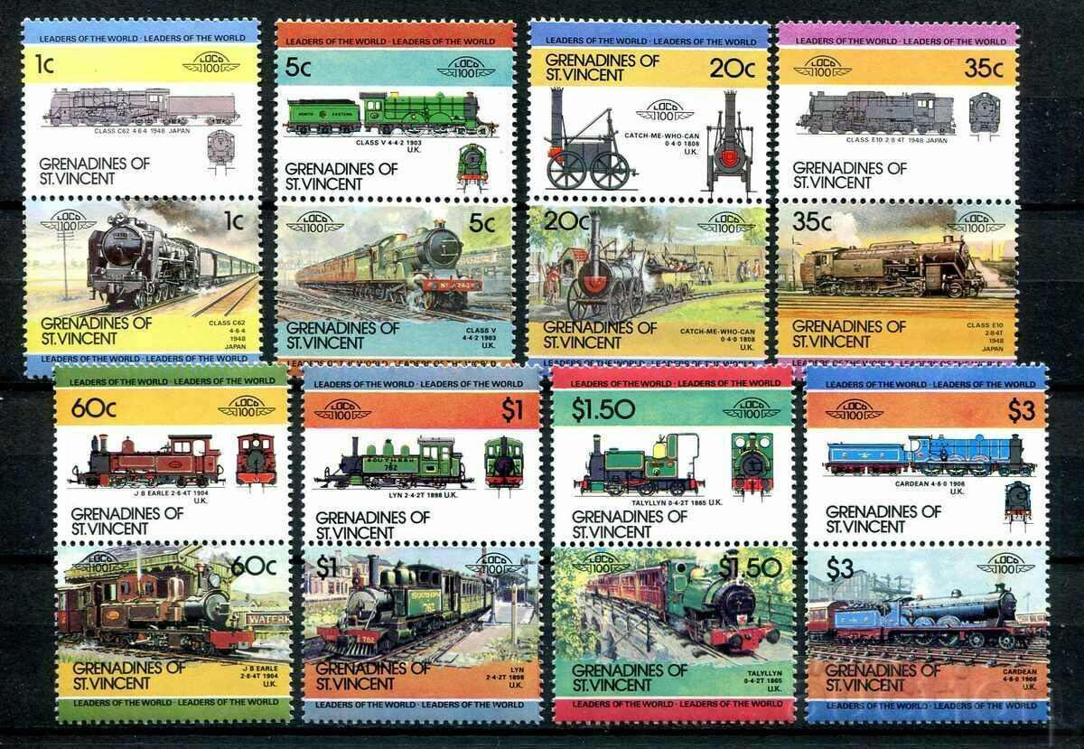 Father in St. Vincent+ MnH - Locomotives [Complete Series]