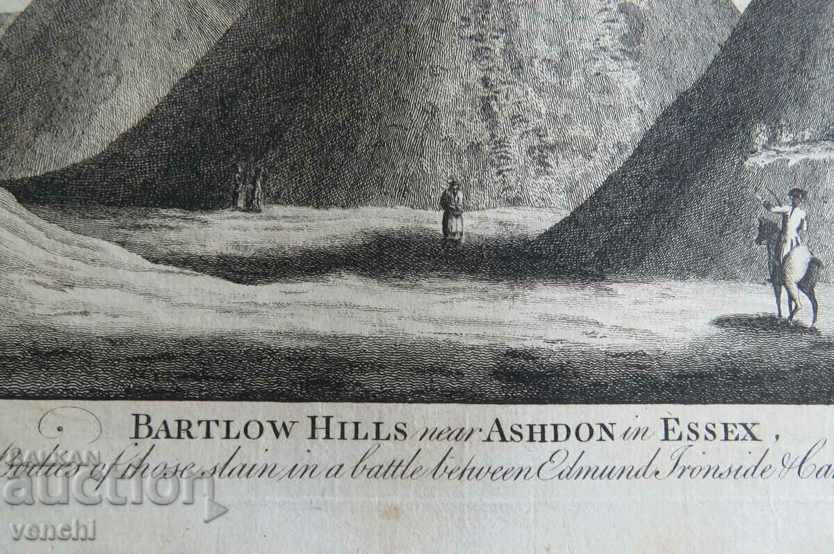 Auction 1779 - ENGRAVING - Bartlow Hills - ORIGINAL Auction 1779 - ENGRAVING - Bartlow Hills - ORIGINAL