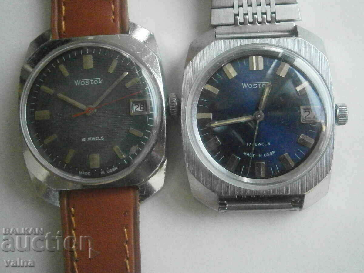 LOT WOSTOK 2414 and 2214 /with date/; made in USSR; TOP! LOT WOSTOK 2414 and 2214 /with date/; made in USSR; TOP!