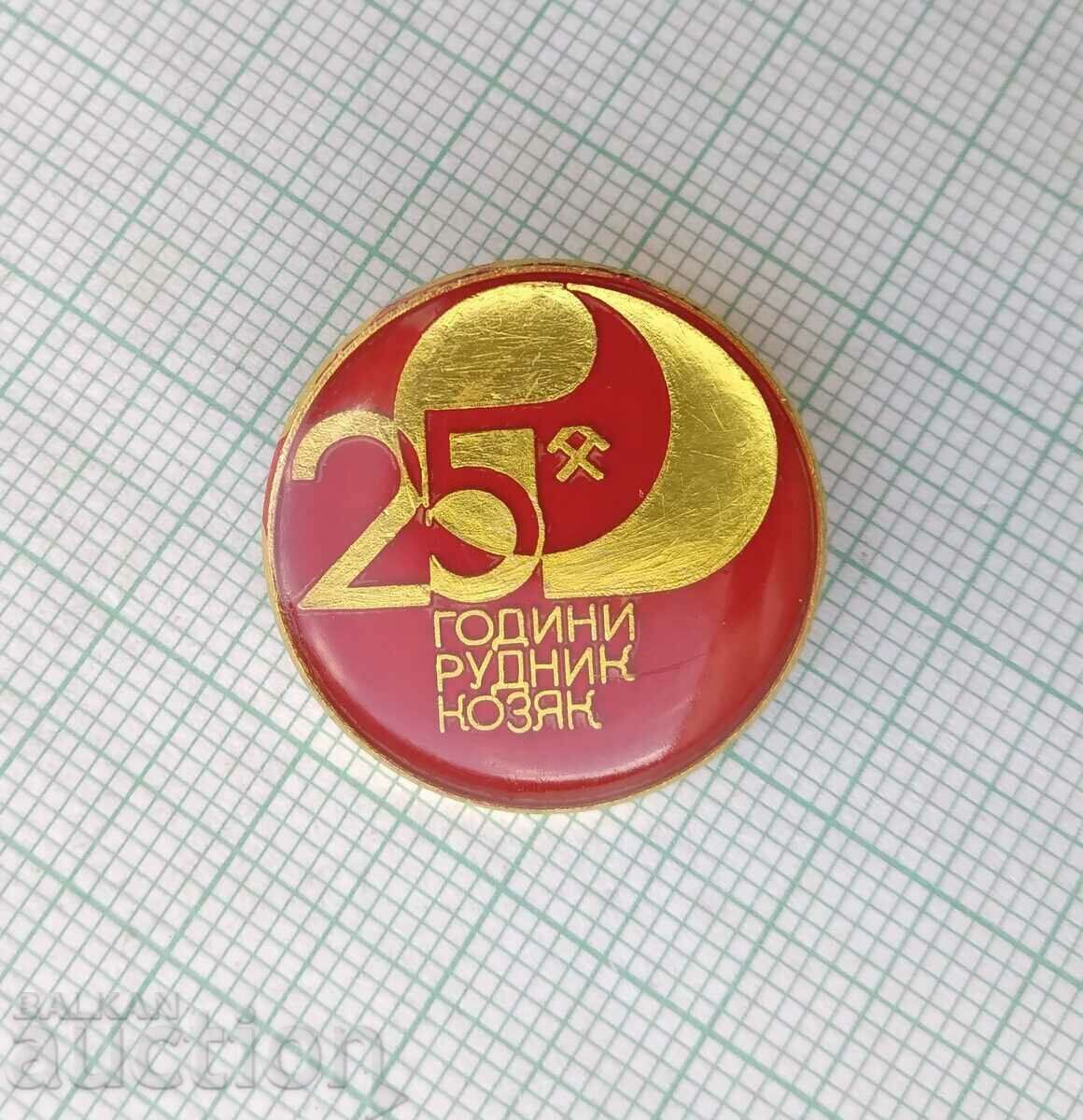 Auction 15666 Badge - 25 years Kozjak mine Auction 15666 Badge - 25 years Kozjak mine