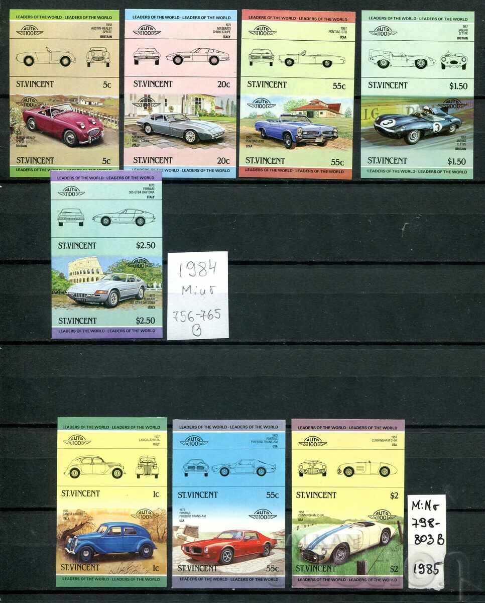 Father in St. Vincent 1984-85 MnH - Cars [ 2 Complete Series ]
