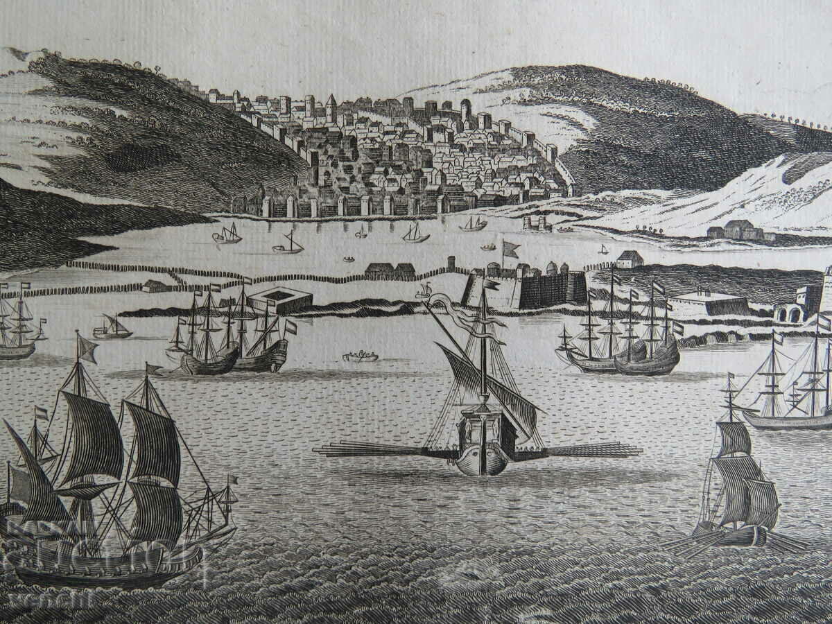 Licitație 1782 - GRAVURĂ - Vedere generală a Tunisului - ORIGINAL