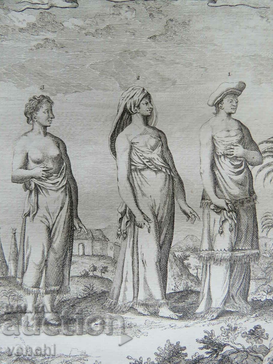 Auction 1746 - ENGRAVING - WOMEN IN THE CONGO - ORIGINAL Auction 1746 - ENGRAVING - WOMEN IN THE CONGO - ORIGINAL