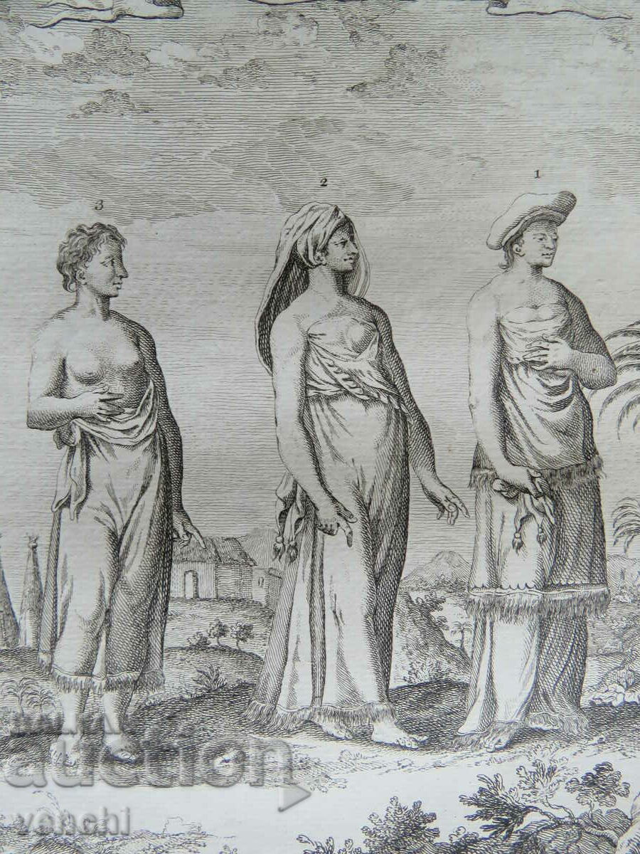 Auction 1746 - ENGRAVING - WOMEN IN CONGO - ORIGINAL Auction 1746 - ENGRAVING - WOMEN IN CONGO - ORIGINAL