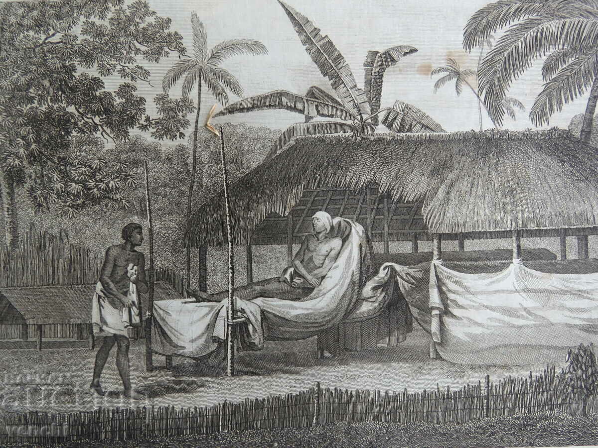1784 - GRAVURĂ - TAHITI, CĂPETENIE - ORIGINAL cu preț € 24.99 | 48.88 BGN