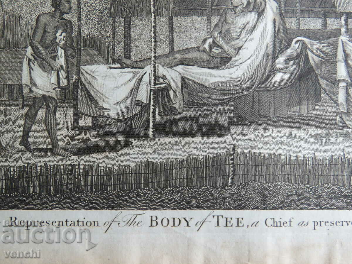 Licitație 1784 - GRAVURĂ - TAHITI, CĂPETENIE - ORIGINAL