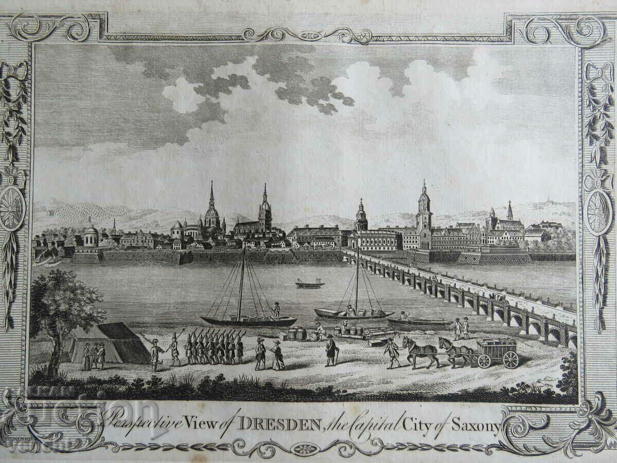 1782 - GRAVURĂ - DRESDEN, SAXONIA - ORIGINAL cu preț € 34.99 | 68.43 BGN