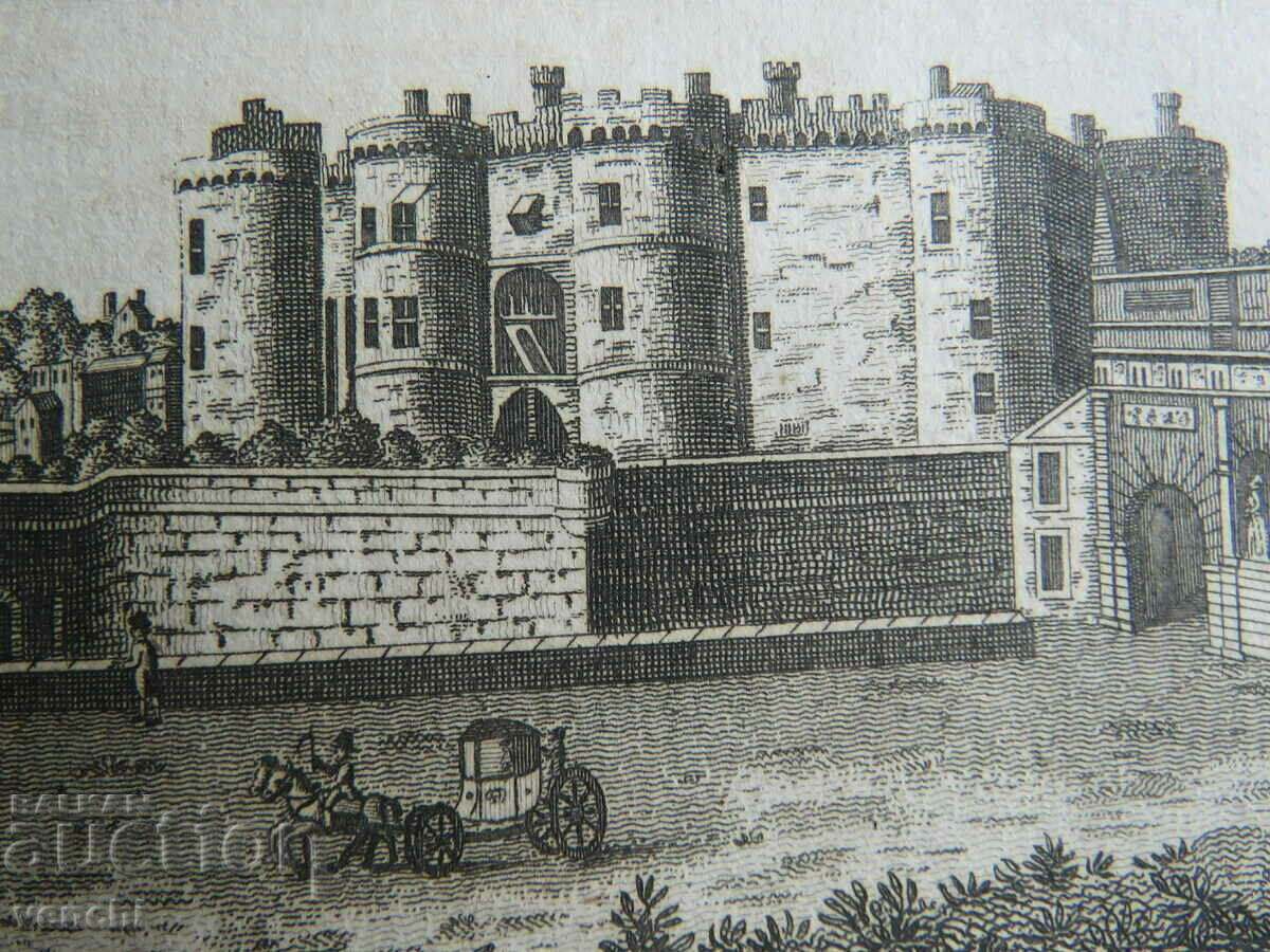 Delivery of 1794 - ENGRAVING - The Bastille before July 1789 - ORIGINAL