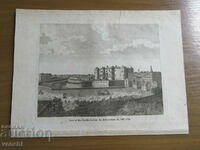 1794 - ENGRAVING - The Bastille before July 1789 - ORIGINAL