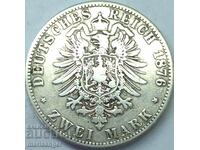 2 stamps 1876 A - Berlin Germany Wilhelm 28mm silver