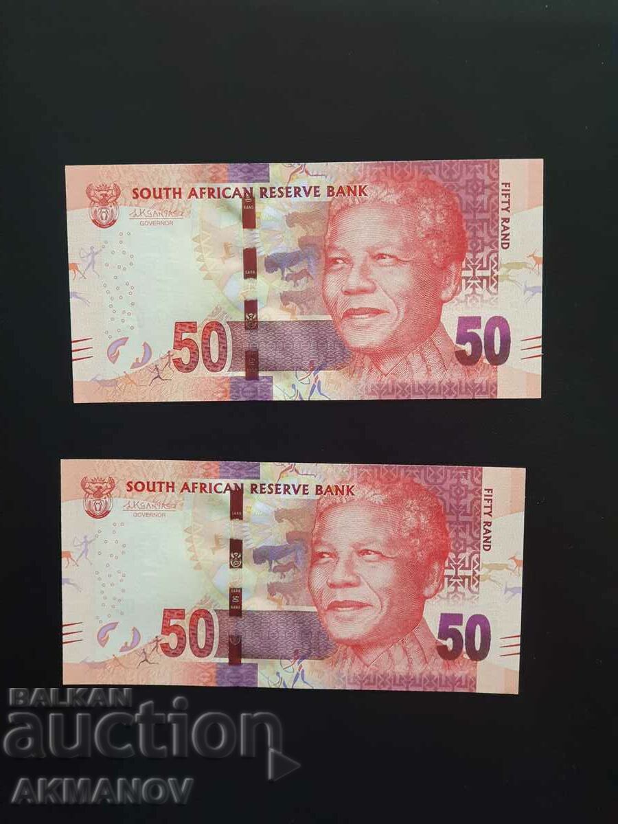 AFRICA DE SUD 50 rand 2012 UNC MINT serial