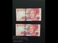 SOUTH AFRICA 50 rand 2012 UNC MINT serial