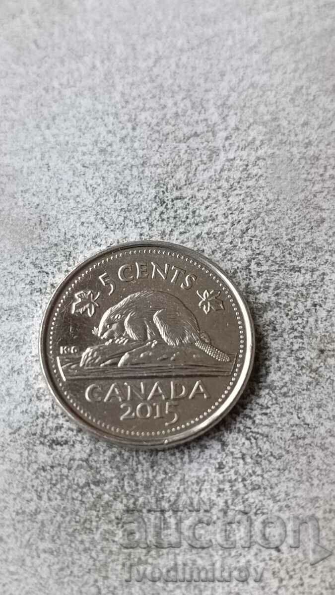 Канада 5 цента 2015