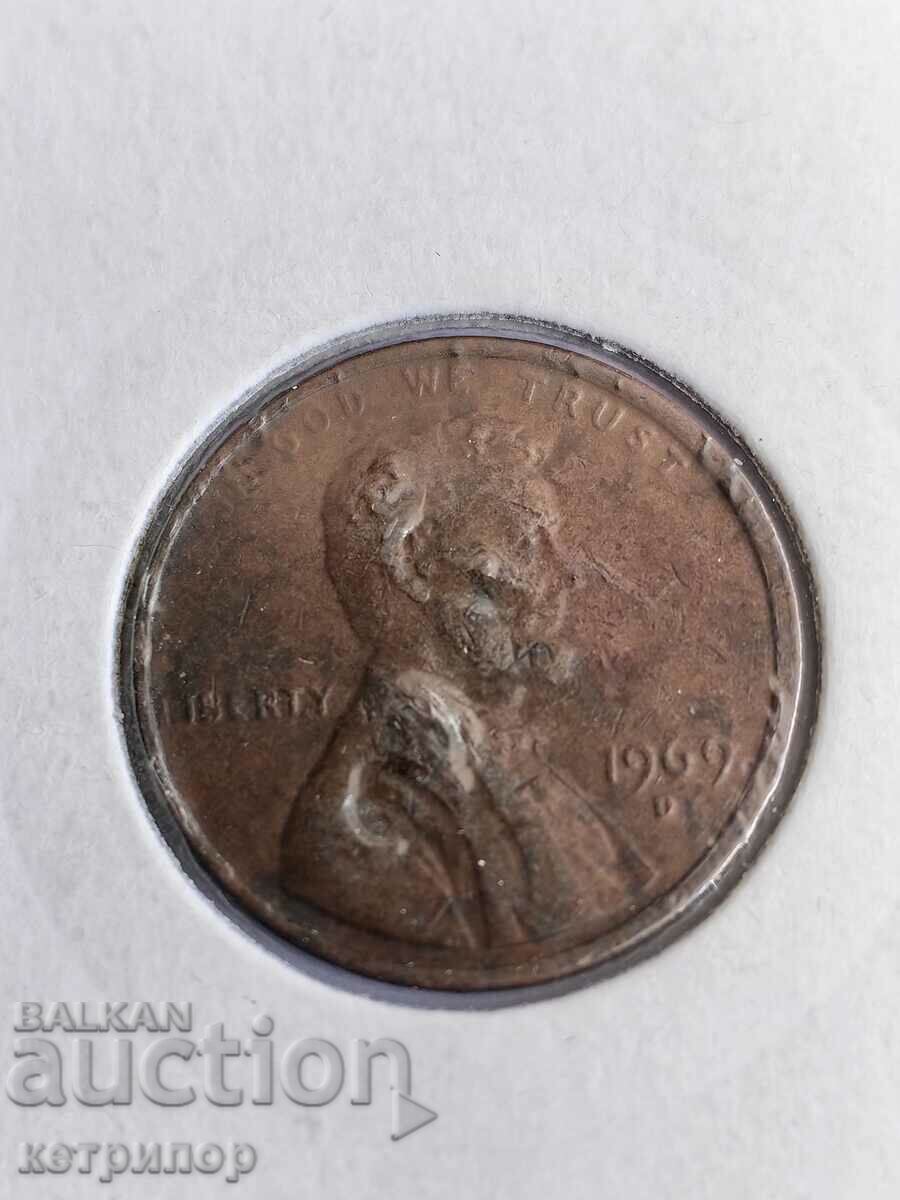 USA 1 Cent 1969 Med with price 1.00 BGN | € 0.51 USA 1 Cent 1969 Med with price 1.00 BGN | € 0.51