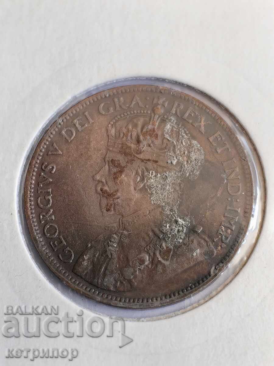 Canada 1 Cent 1918 Med with price 18.00 BGN | € 9.20 Canada 1 Cent 1918 Med with price 18.00 BGN | € 9.20