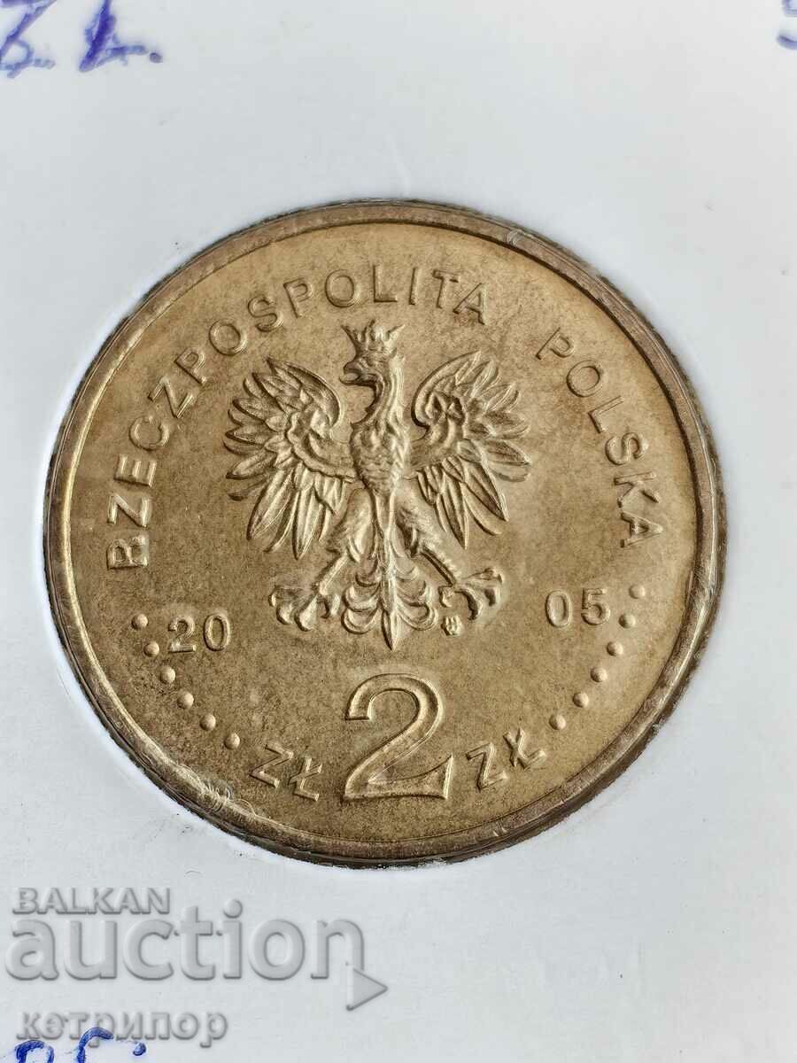 2 zlotys 2005 Poland with price 5.50 BGN | € 2.81 2 zlotys 2005 Poland with price 5.50 BGN | € 2.81