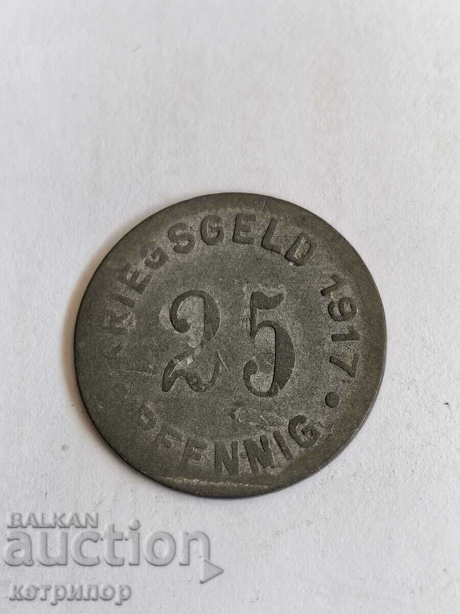 25 Pfennig 1917 Münster Germania Notgeld