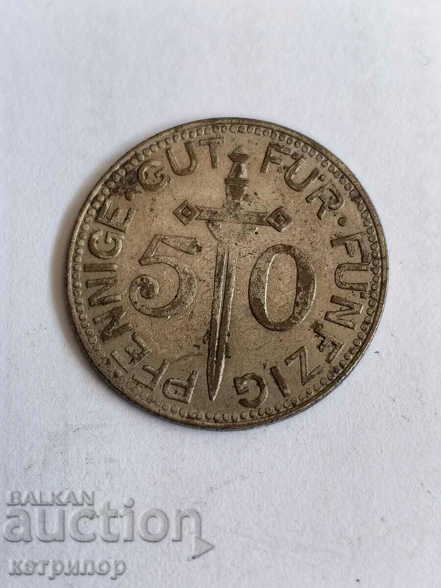 50 Pfennig 1917 Solingen Germania Notgeld