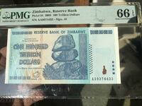 Zimbabwe 100 trilioane USD 2008 PMG 66 EPQ