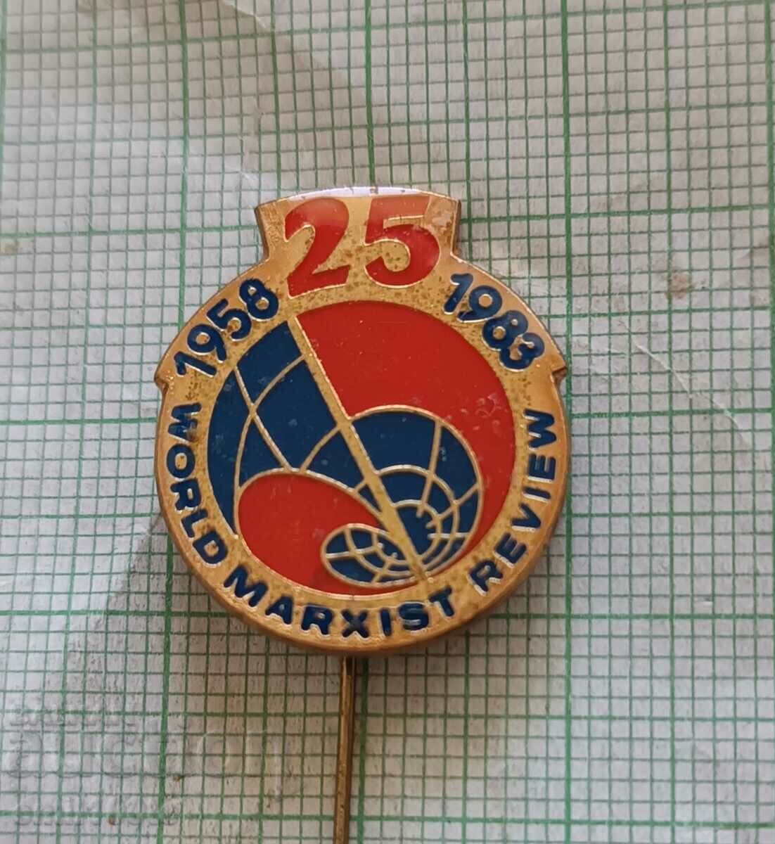 Badge - 25 Years World Marxist Review 1958 1983