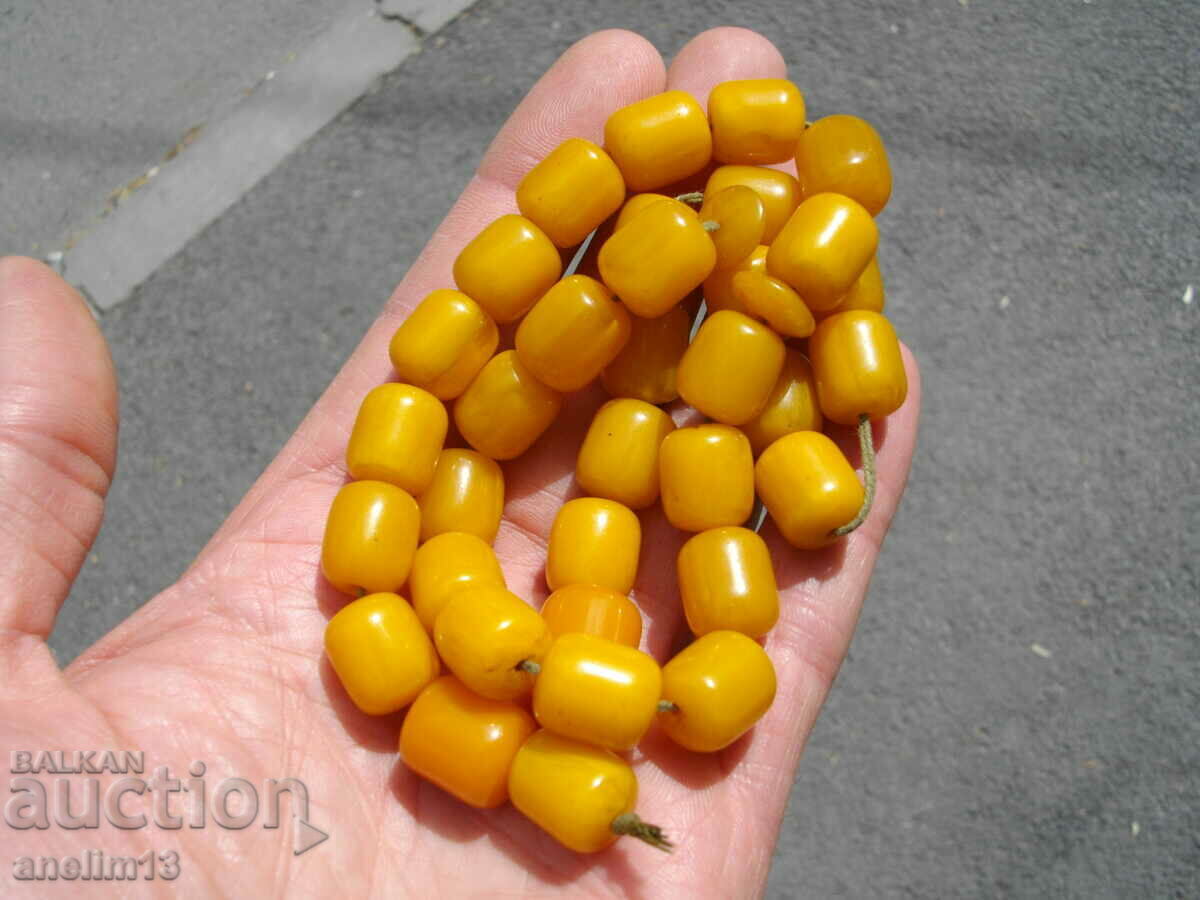 OLD ROSARY BAKELITE AMBER CATALINE - 5