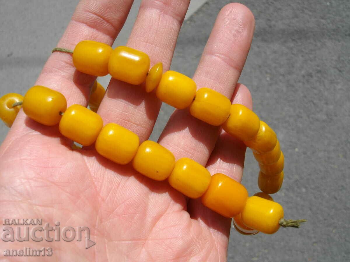 OLD ROSARY BAKELITE AMBER CATALINE - 7