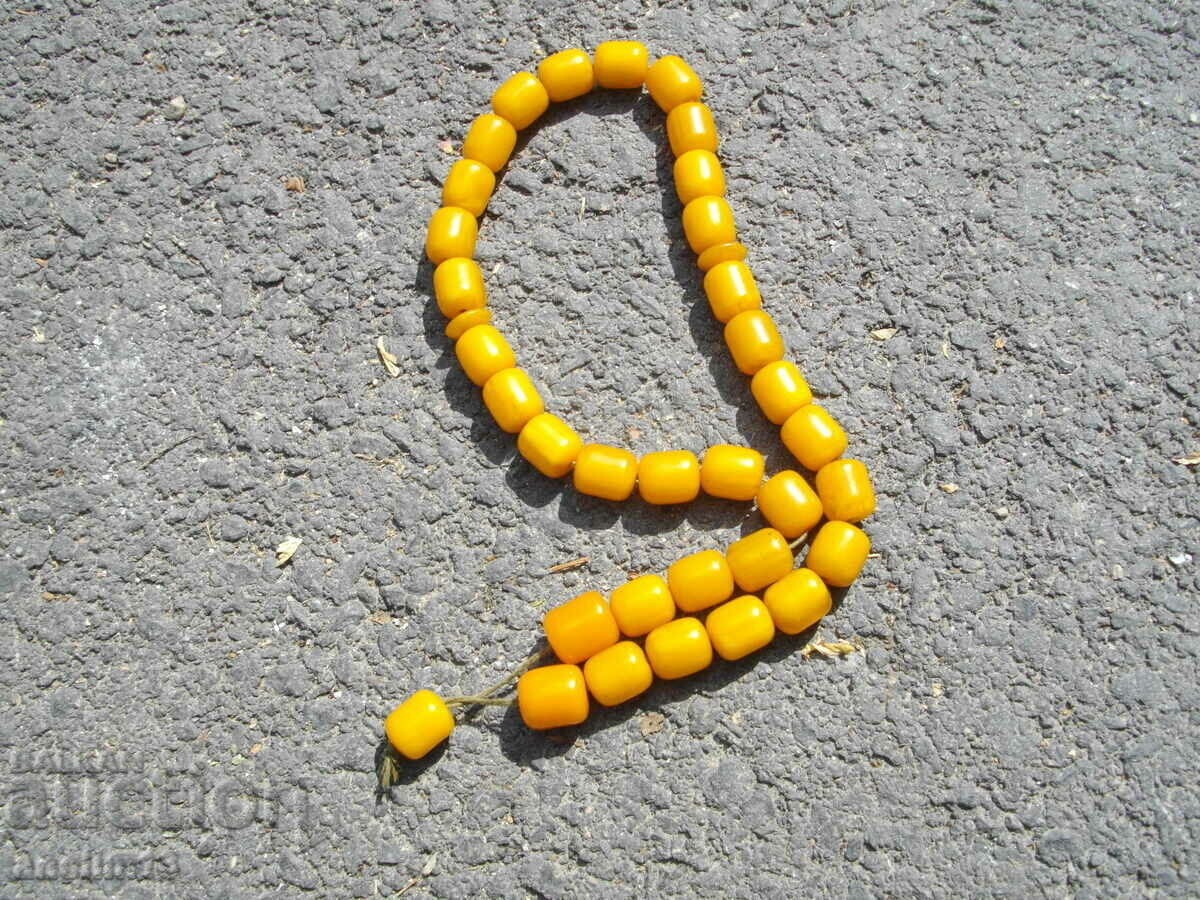 OLD ROSARY BAKELITE AMBER CATALINE