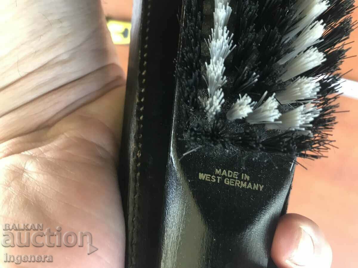 BRUSH WITH STAND WOOD GERMANY MARKED ETC - 5 BRUSH WITH STAND WOOD GERMANY MARKED ETC - 5