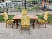Large dining table with 4 solid chairs!