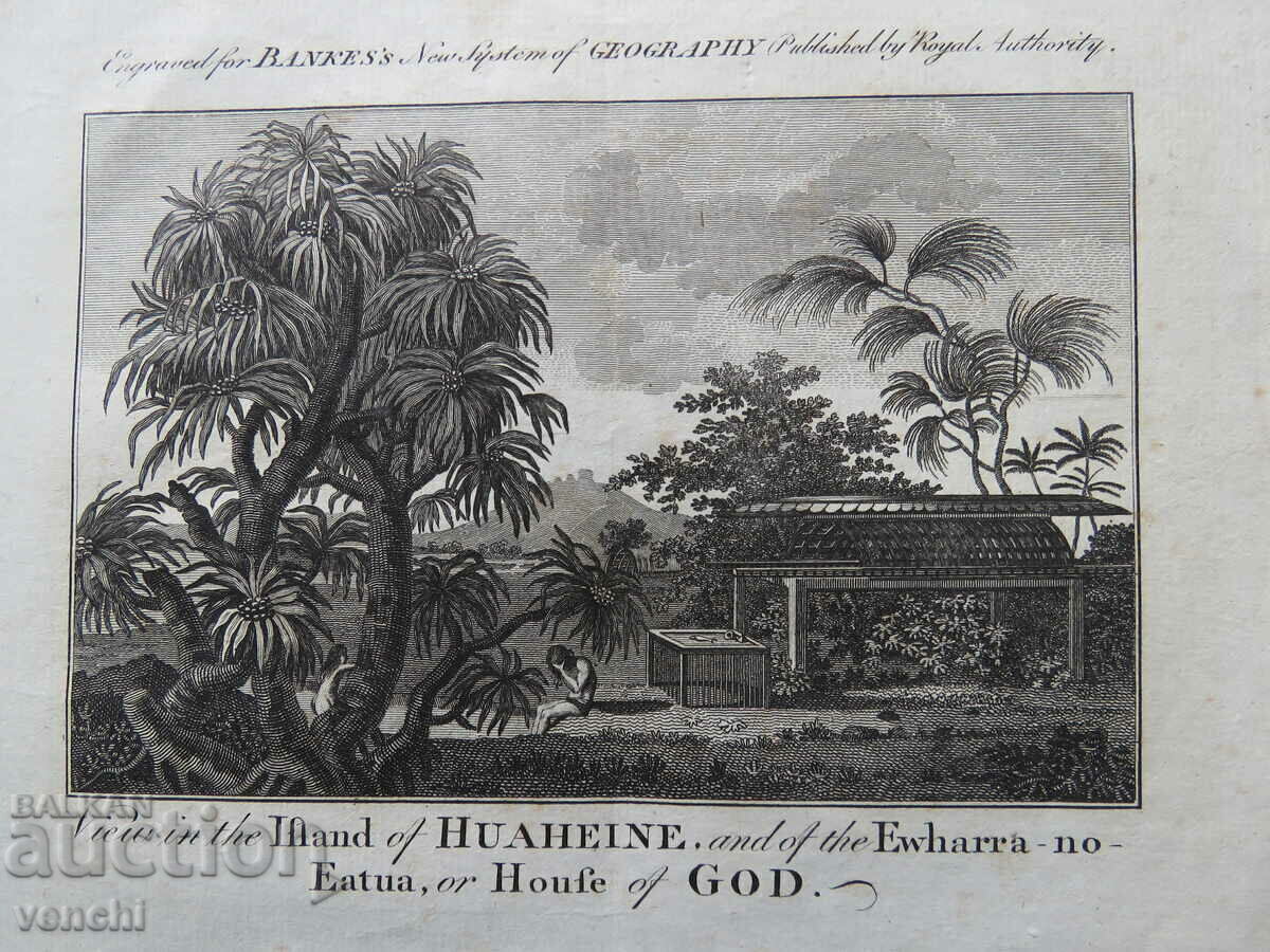 1787 - GRAVURA - TAHITI - ORIGINAL cu preț € 24.99 | 48.88 BGN
