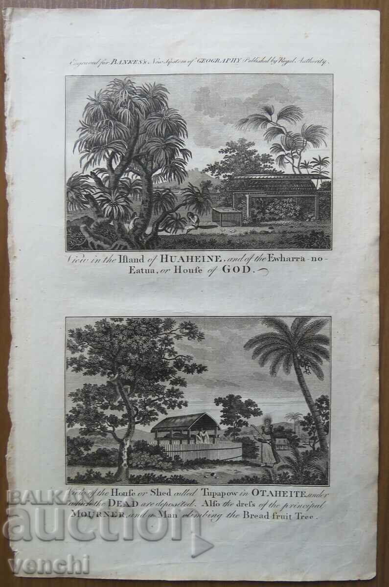 1787 - ENGRAVING - TAHITI - ORIGINAL