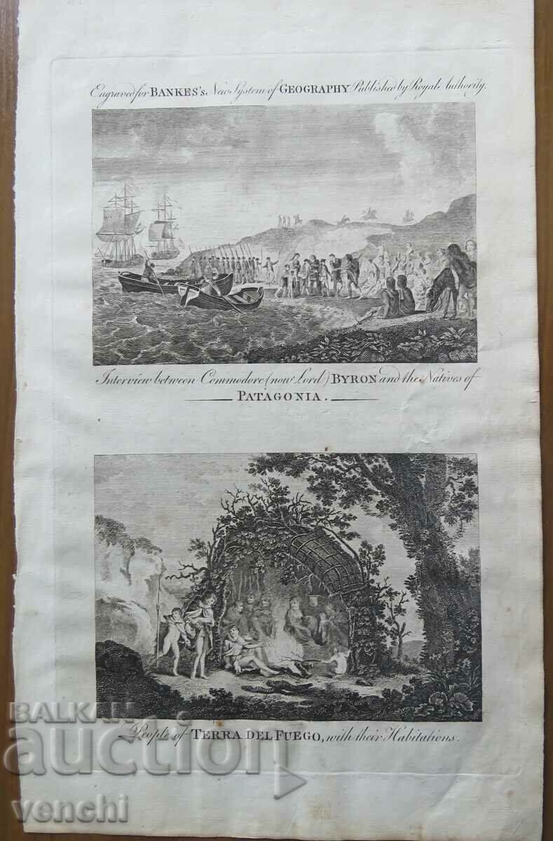 1790 - ГРАВЮРА - АРЖЕНТИНА, ПАТАГОНИЯ - ОРИГИНАЛ