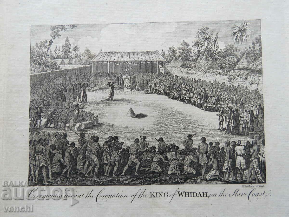 Auction 1790 - ENGRAVING - BENIN - AFRICA, SLAVES - ORIGINAL Auction 1790 - ENGRAVING - BENIN - AFRICA, SLAVES - ORIGINAL