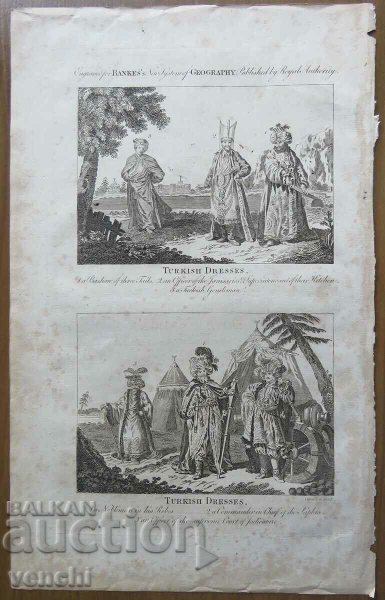 1788 - ENGRAVING - TURKISH DRESS - ORIGINAL